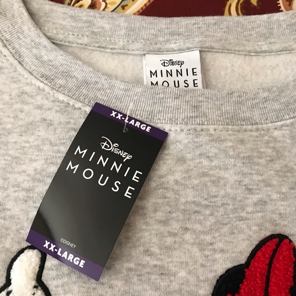 Disney Minnie Mouse Sweatshirt with High/Low Hem. New with tags. Size XX Large - Picture 3 of 3